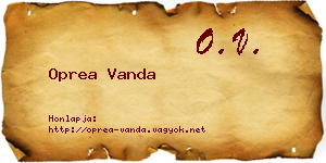 Oprea Vanda névjegykártya